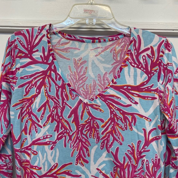 Lilly Pulitzer Nellie long sleeves breakwater escape top women’s size Small - Picture 3 of 11